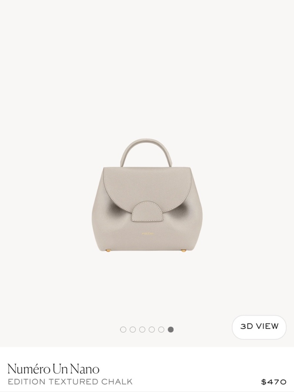 Polene Paris numero UN nano in chalk